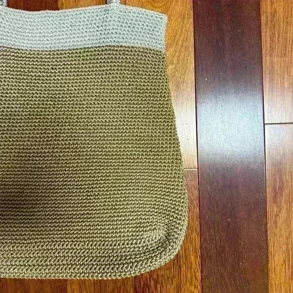 No Brand | Vintage bohemian crochet lined tan bag tote style - Picture 2 of 4